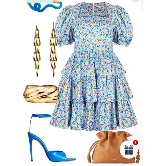 Hunter Bell Porter Floral Dress NWT Size 4 - Picture 5 of 6